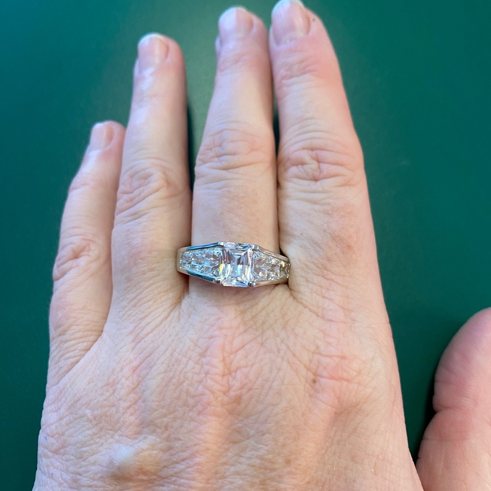 Diamonique Silver Ring